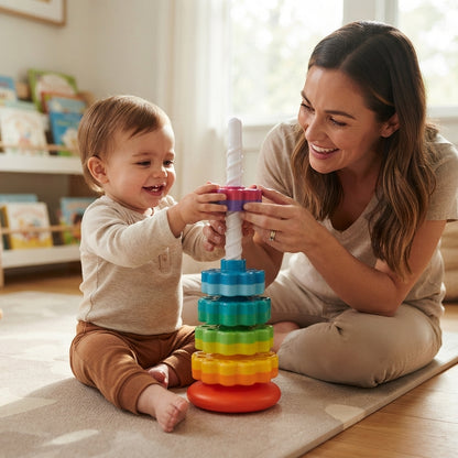מגדל סיבוב קשת – משחק התפתחות חכם שמעסיק אותם שעות